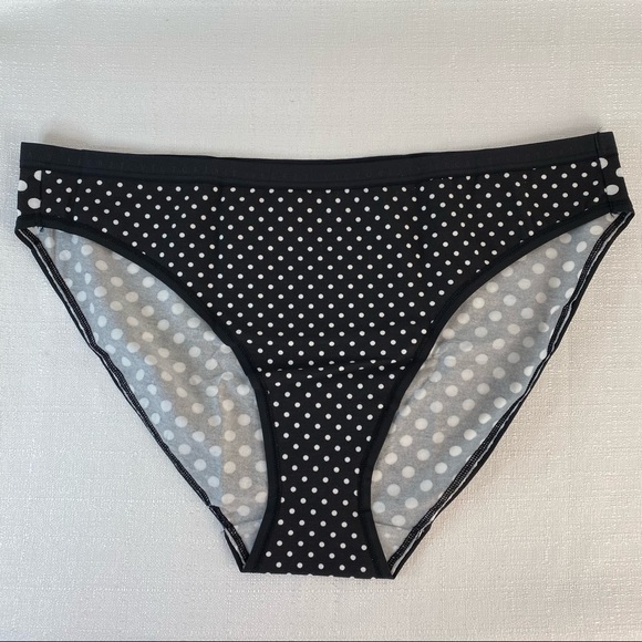 VICTORIA’S SECRET Polka Dot Panty XL black and white  🆕 - Picture 1 of 6